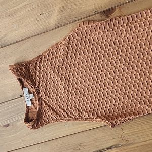 Graze Brown Textured Bodysuit